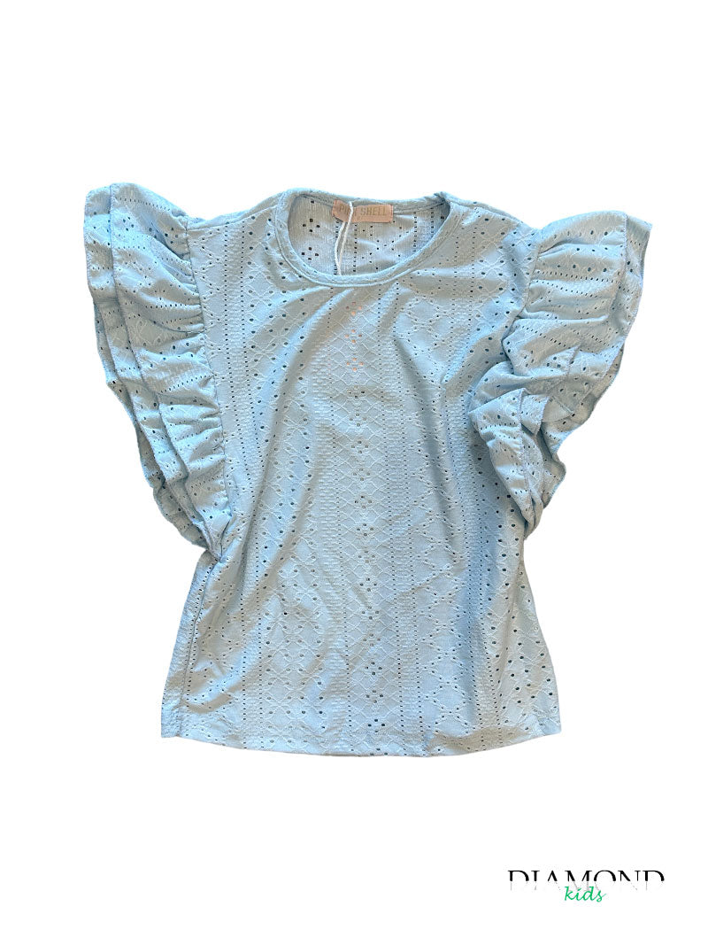 T-shirt Bambina Sangallo celeste