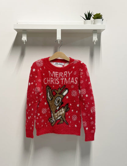 Maglioncino Bambina Bambi Christmas rosso