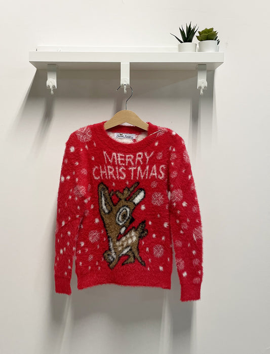 Bambi Christmas Red Girls Sweater