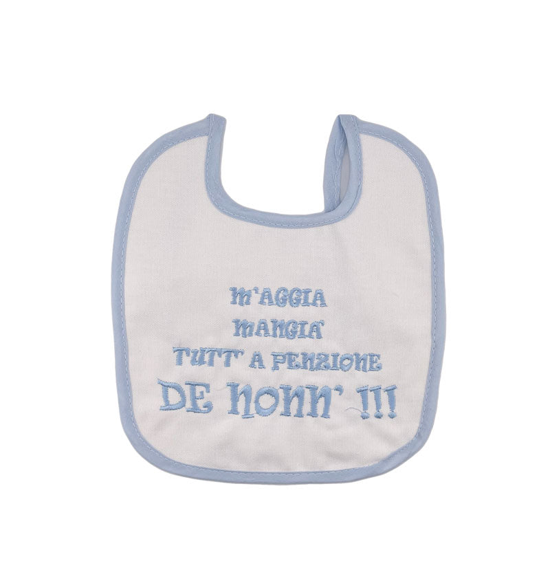 Bavetta Neonato Nonni Nancy baby azzurra