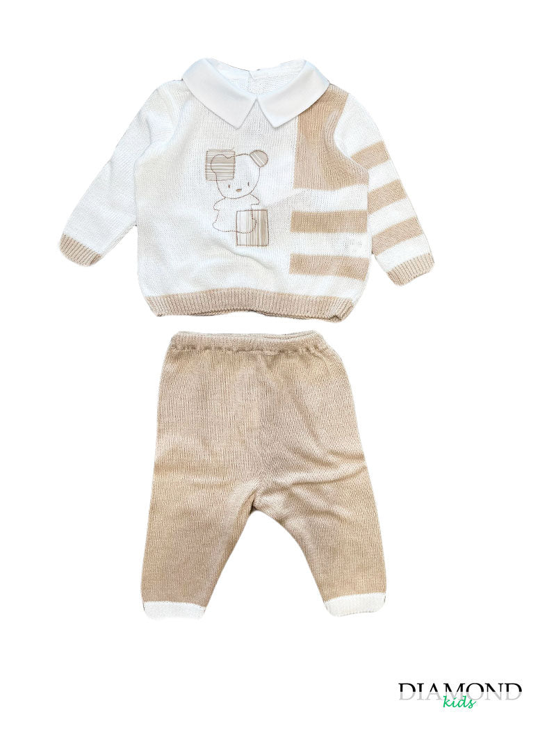 Tutina Neonato orsetto completo beige