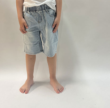 Bermuda Bambino denim lavè