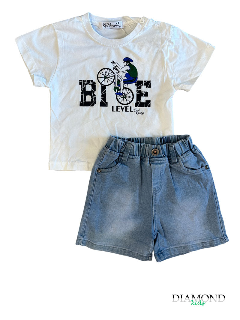 Completo Neonato Bike bianco