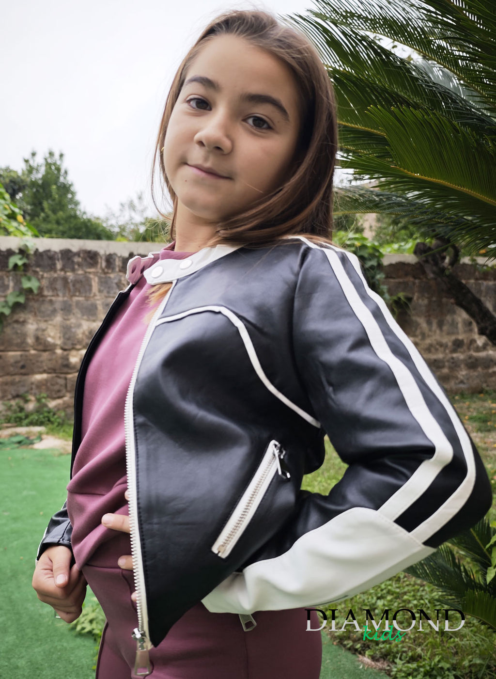 Chiodo Bambina Biker nero