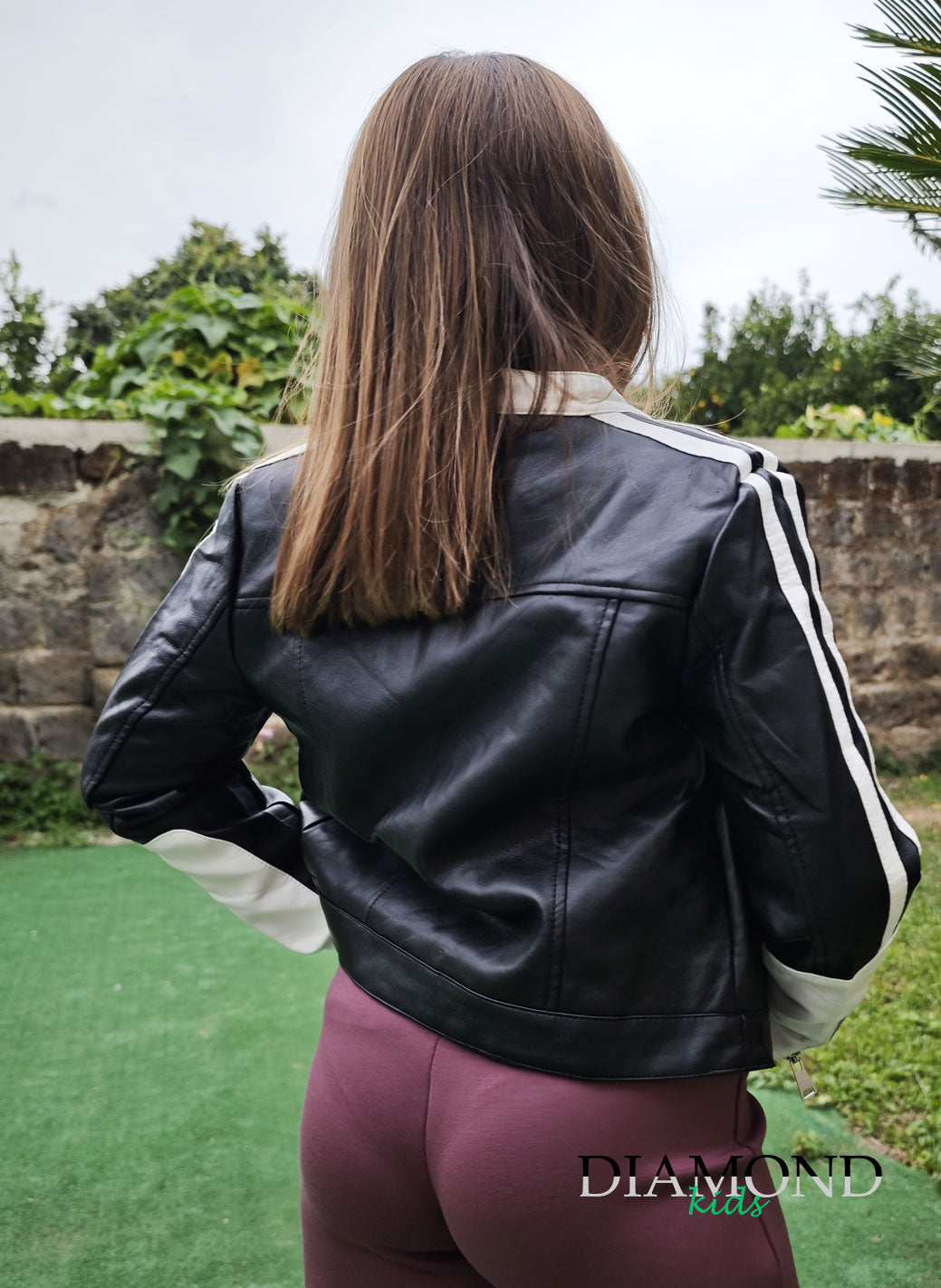 Chiodo Bambina Biker nero