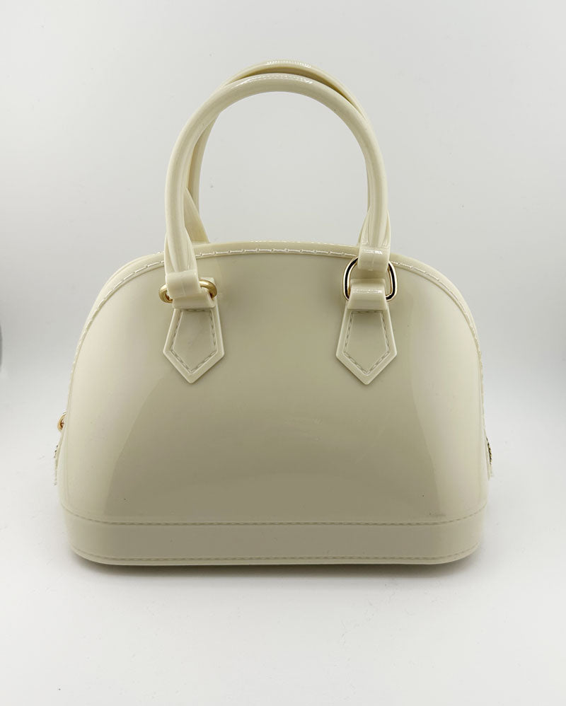 Borsa Bambina lucida bianca