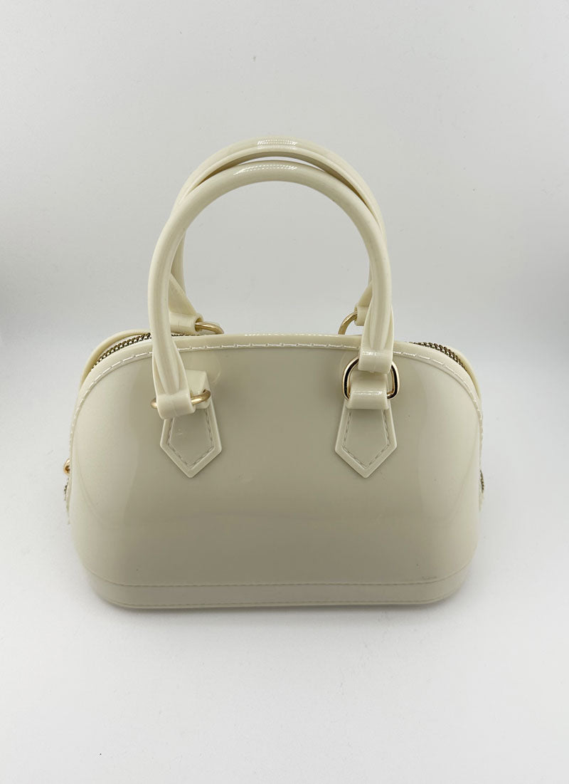 Borsa Bambina lucida bianca