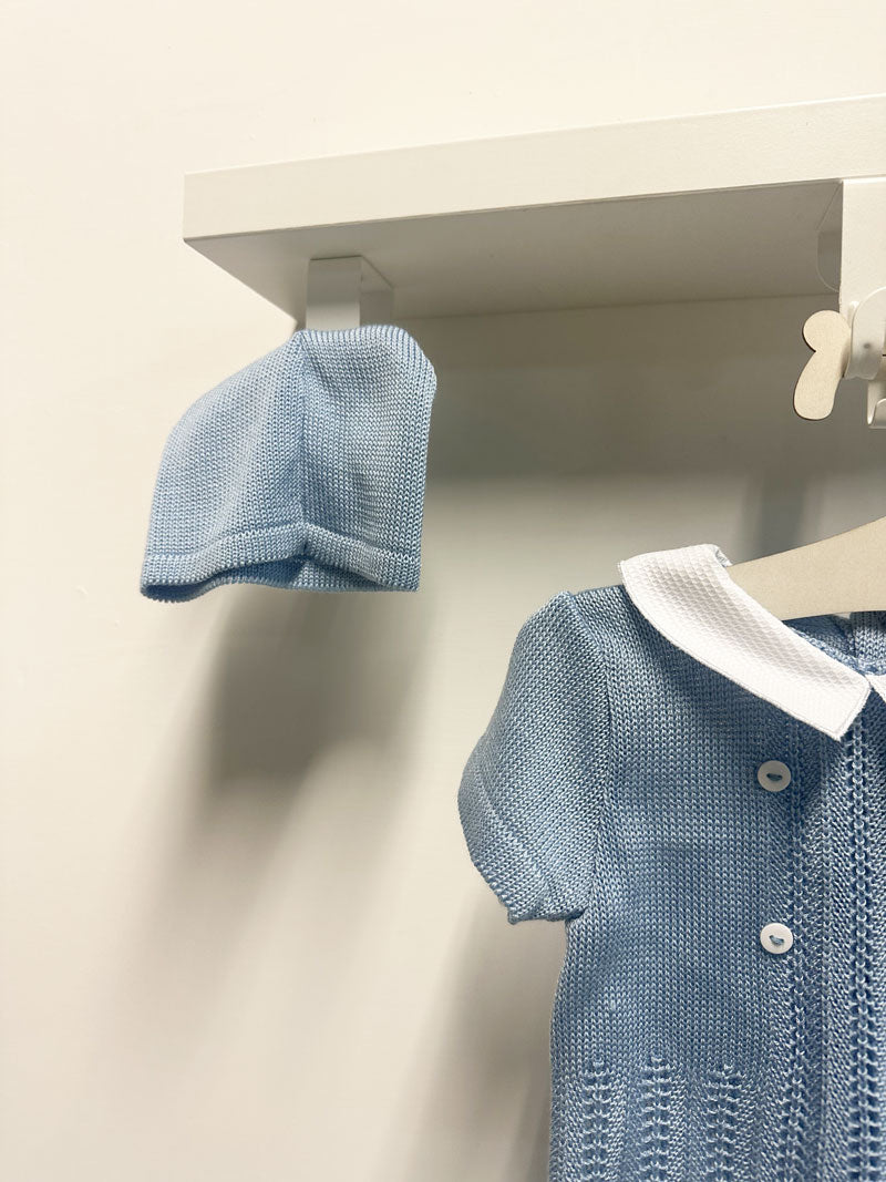 Completo Neonato Filo Bottoncini azzurro