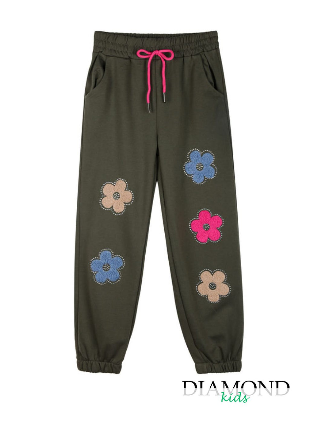 Pantatuta Bambina Fiori  verde