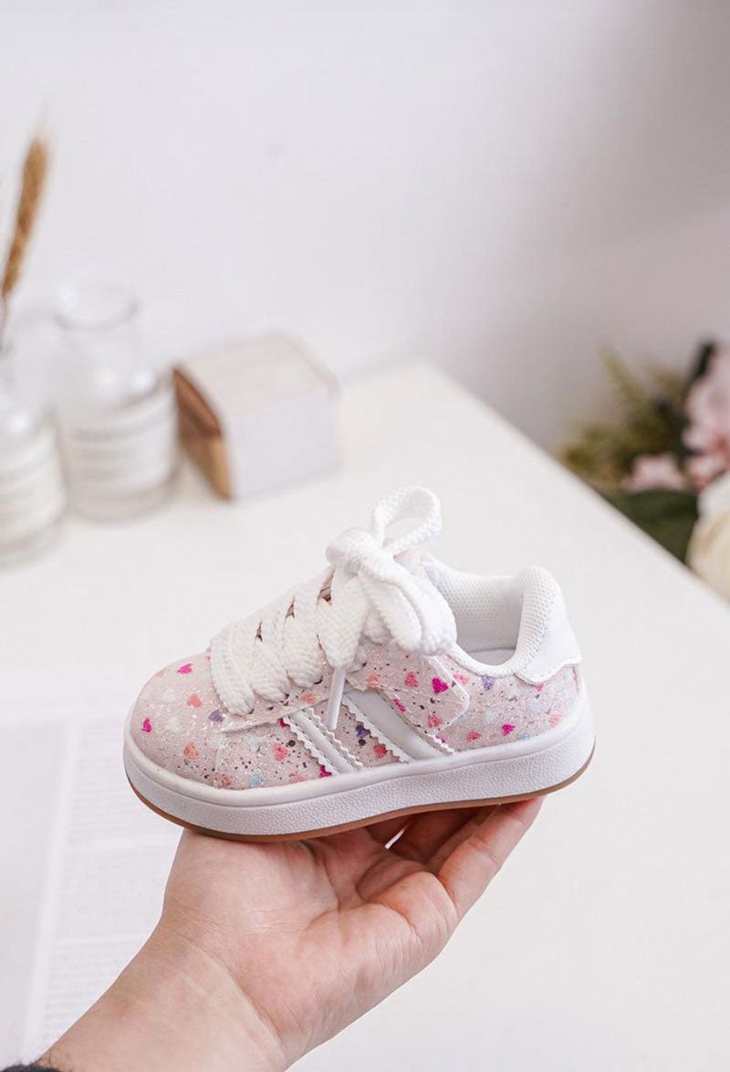 Sneakers bambina Line cuori rosa lumen