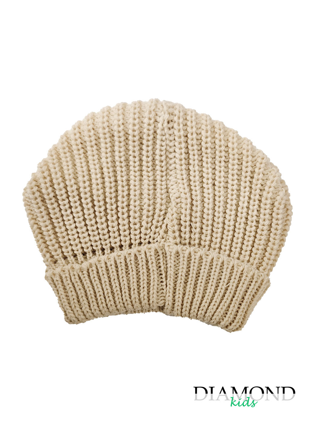Cappellino Neonata fiocco fiori beige