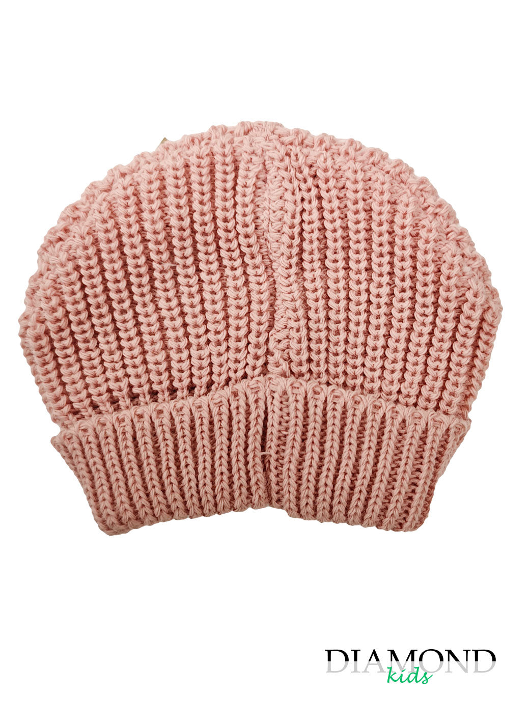 Cappellino Neonata fiocco fiori rosa cipolla