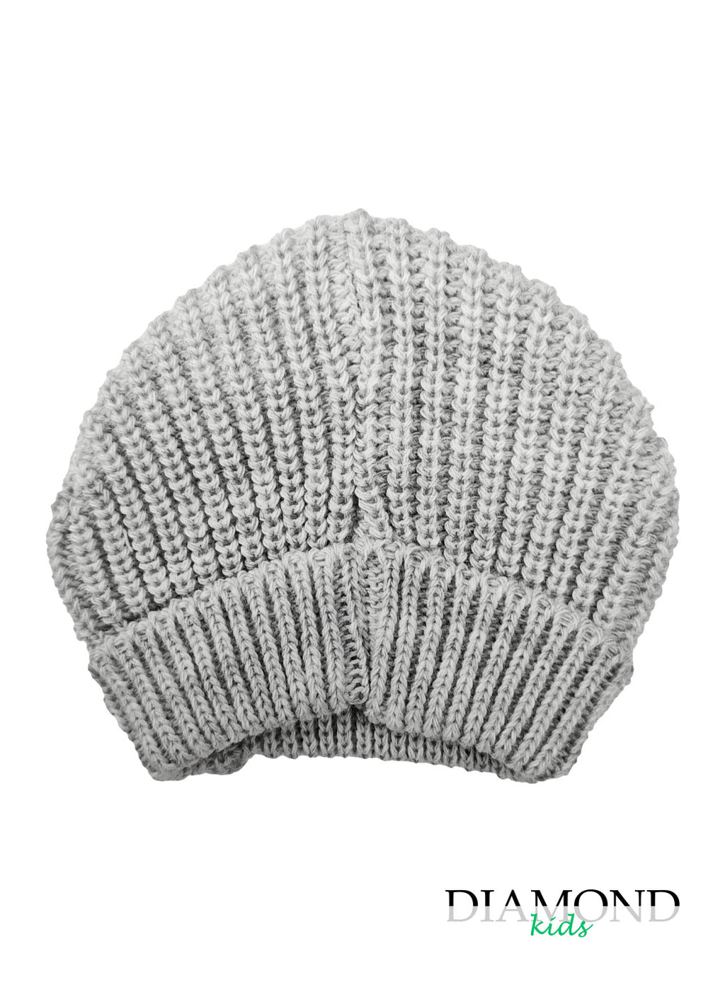Cappellino Neonata fiocco fiori grigio