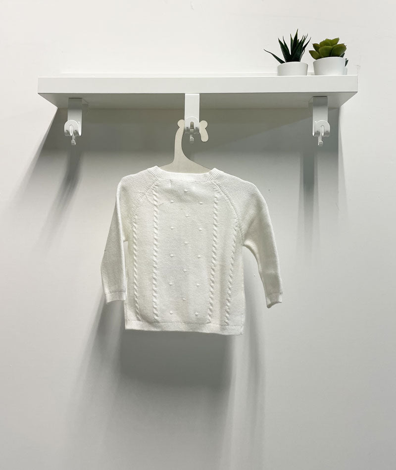 Cardigan Neonata Chic bianco