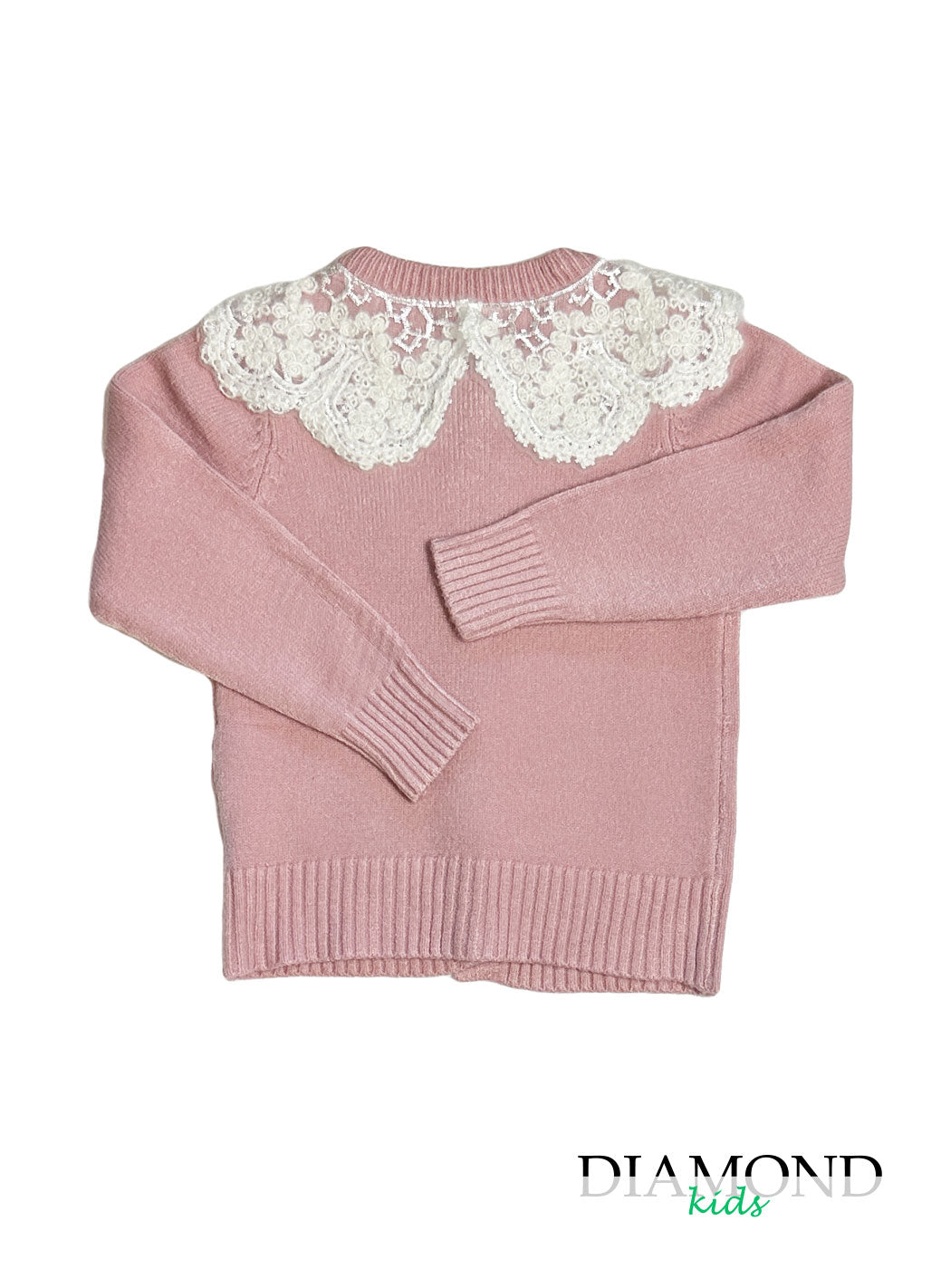 Cardigan Bambina Pizzo merletto rosa