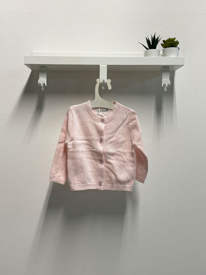 Cardigan Neonata doll rosa traforato