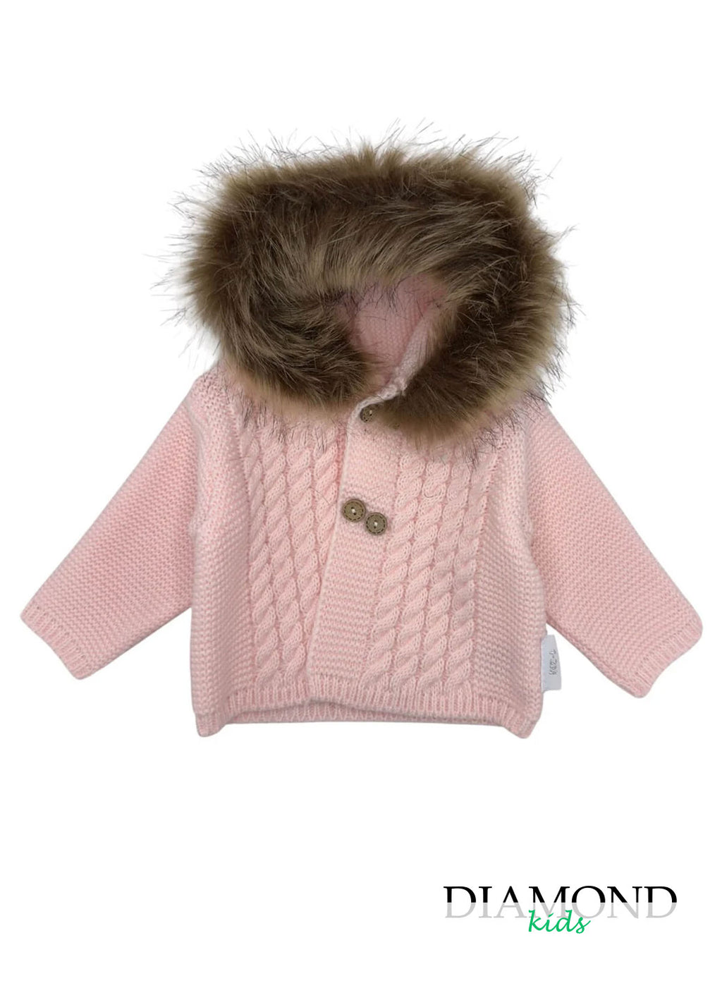 Cappotto Neonata giacchino pelliccia rosa