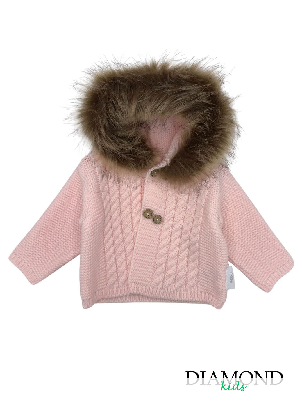 Cappotto Neonata giacchino pelliccia rosa