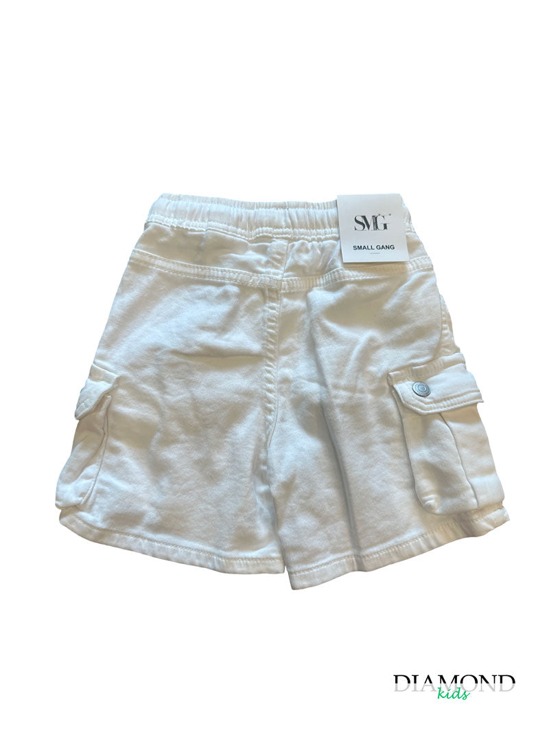 Shorts Neonato Cargo panna