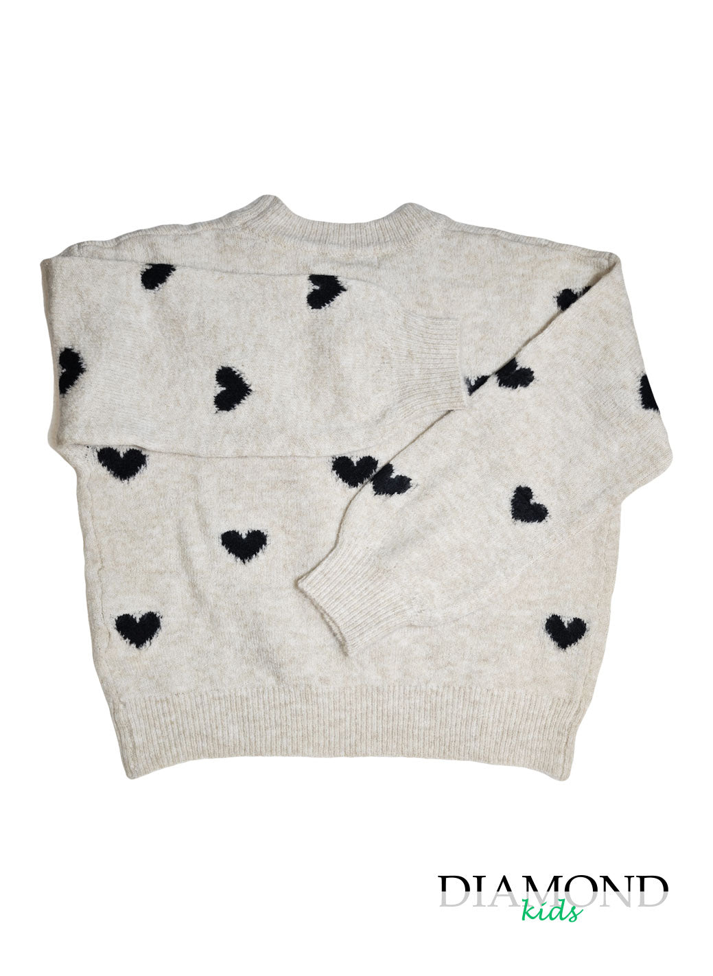 Maglioncino Bambina Cuori beige