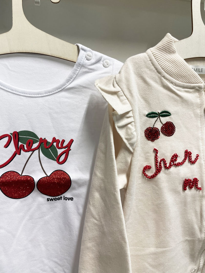 Completo Neonata Cherry beige