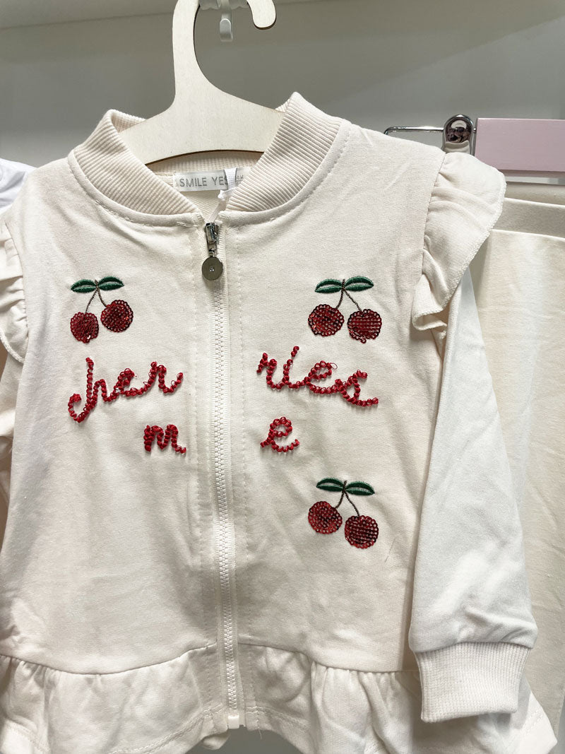 Completo Neonata Cherry beige