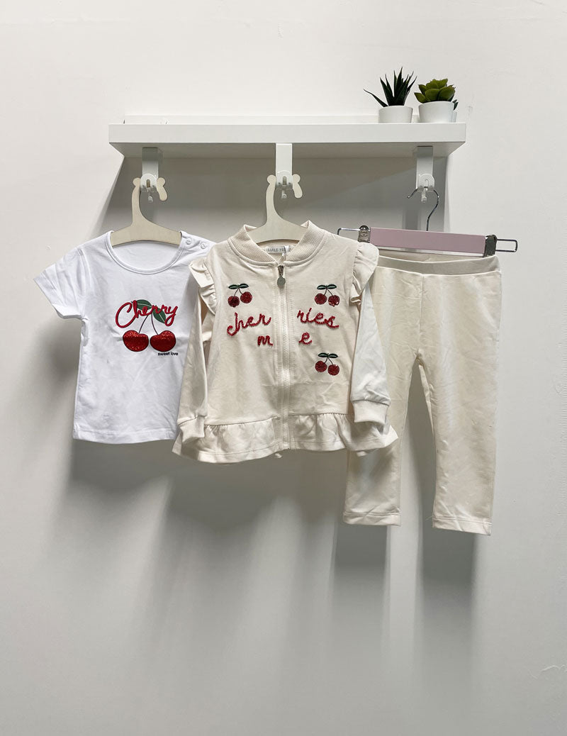 Completo Neonata Cherry beige