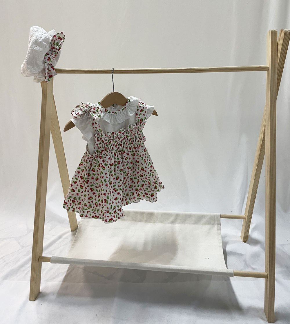Le Chicche Cherry Baby Girl Set White and Red