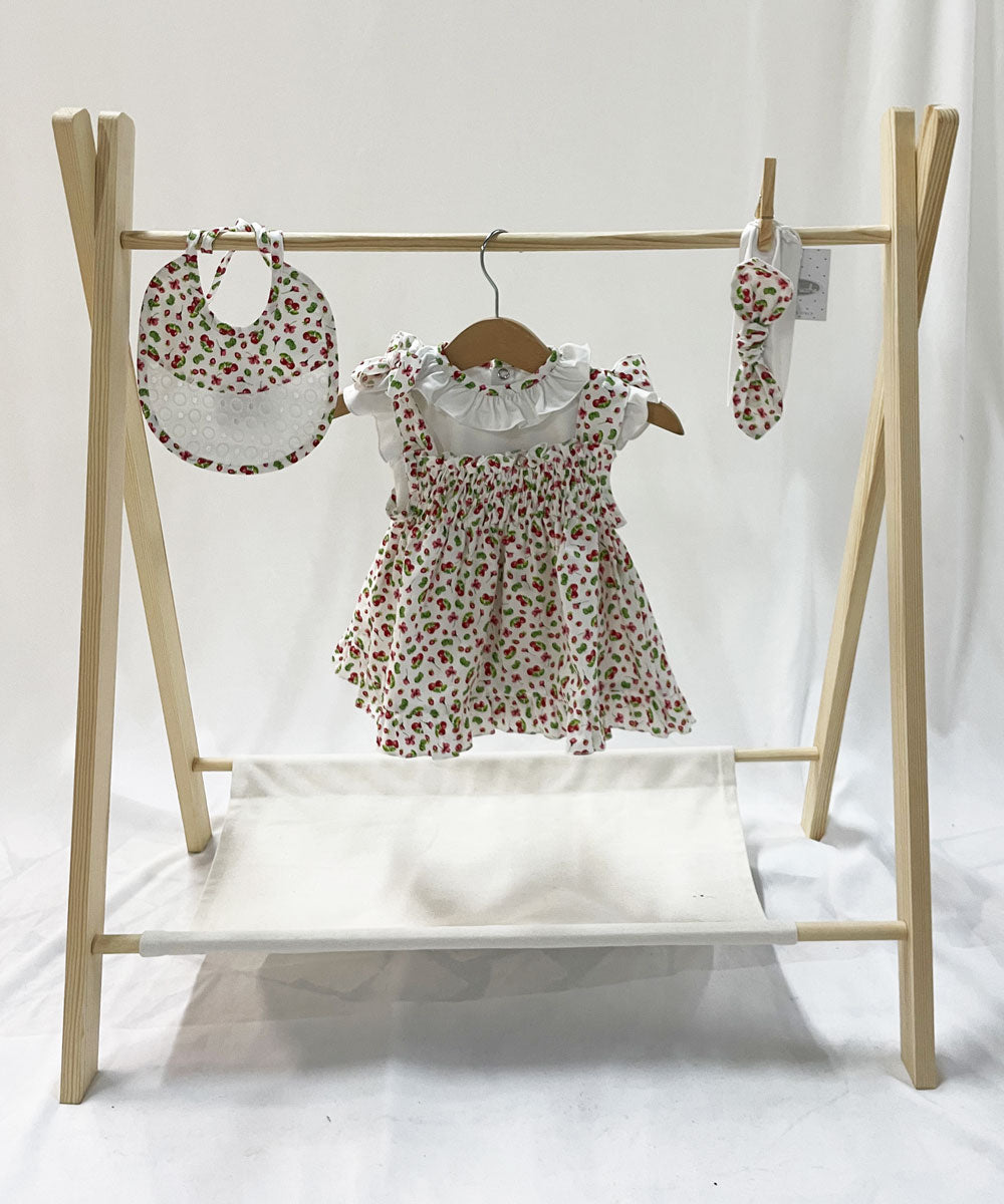Le Chicche Cherry Baby Girl Set White and Red