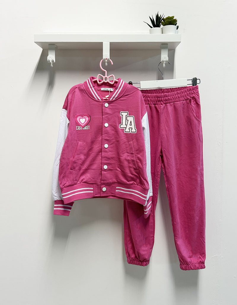 Completo Bambina College fucsia