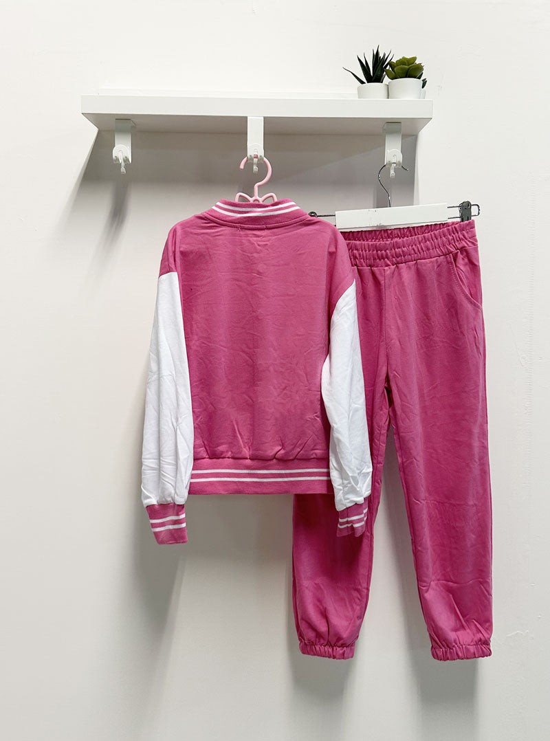 Completo Bambina College fucsia