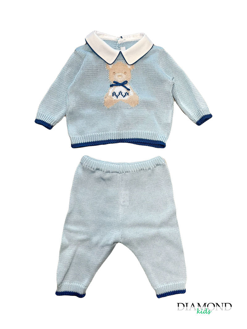 Tutina Neonato orsetto completo azzurra