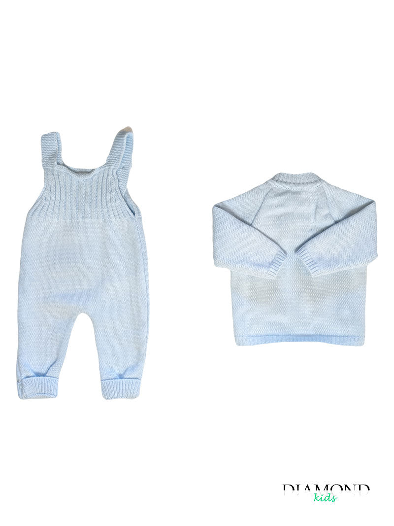 Completo Neonato MyBabyChic Cardigan cielo