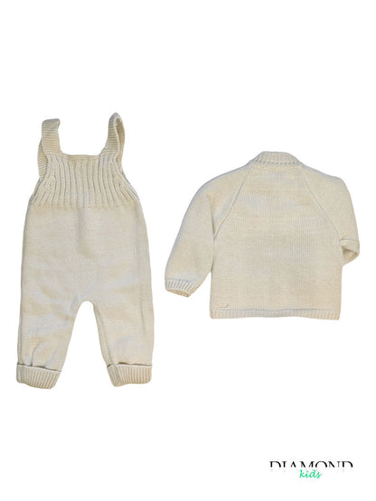 Completo Neonato MyBabyChic Cardigan beige