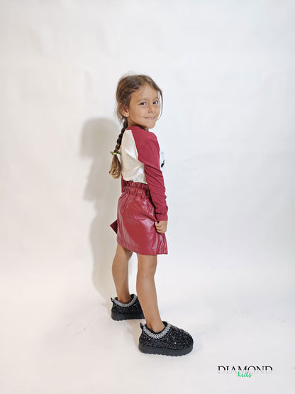 Completo Bambina Recollect bordeaux
