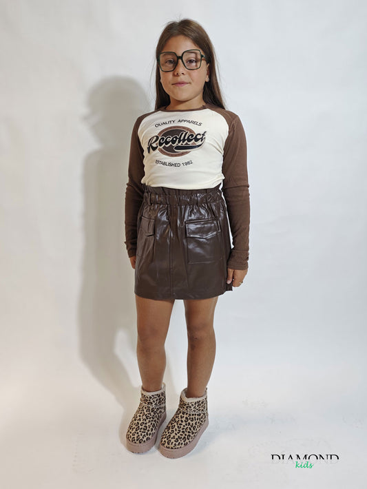 Completo Bambina Recollect marrone