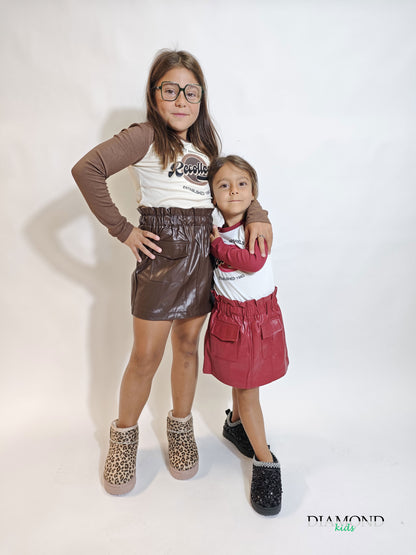 Completo Bambina Recollect bordeaux