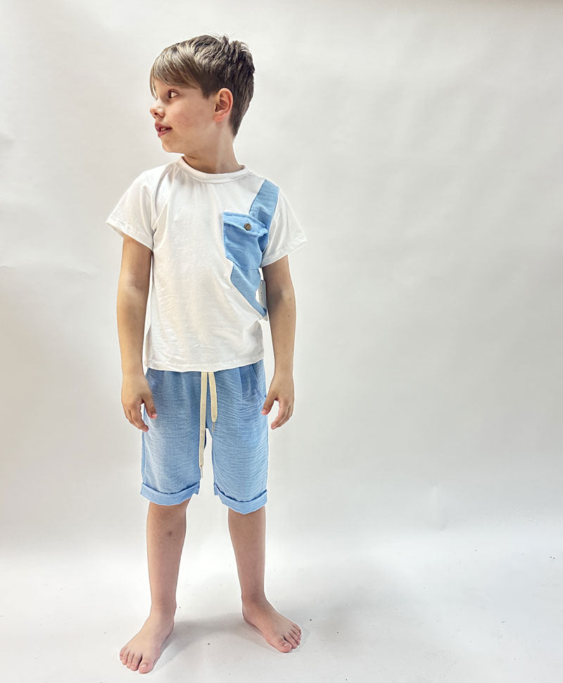 Completo Bambino Line azzurro