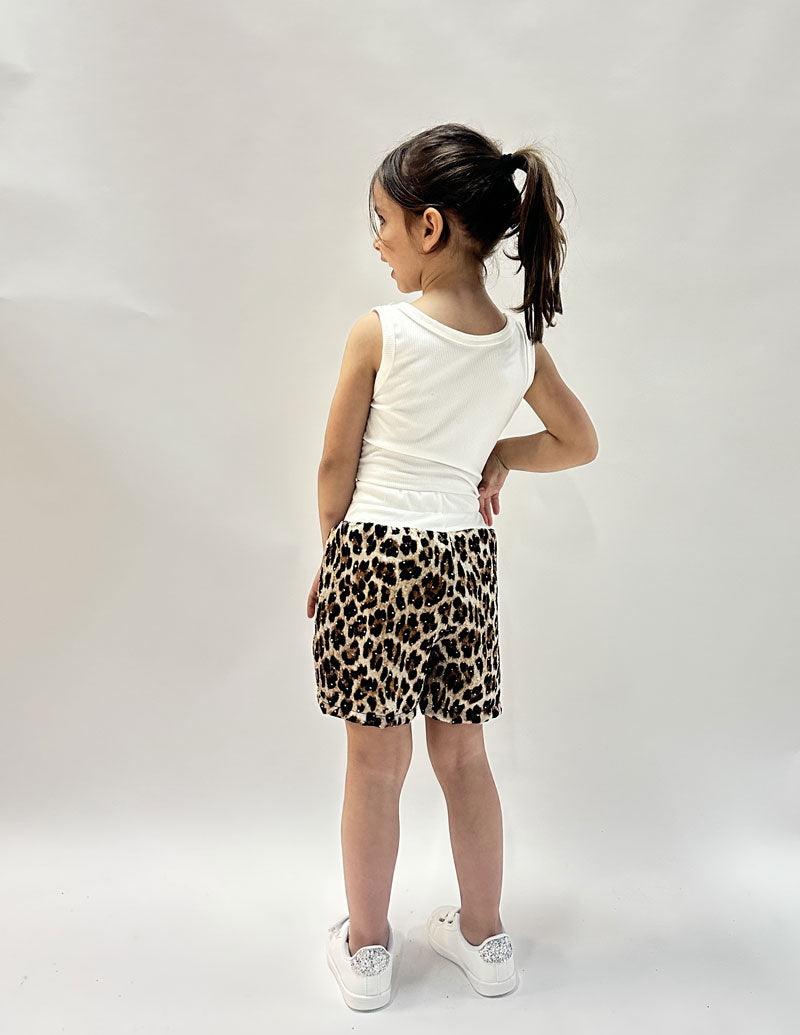 Completo Neonata Cherry Leopard bianco