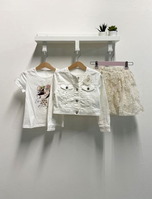 Completo Bambina Pretty bianco