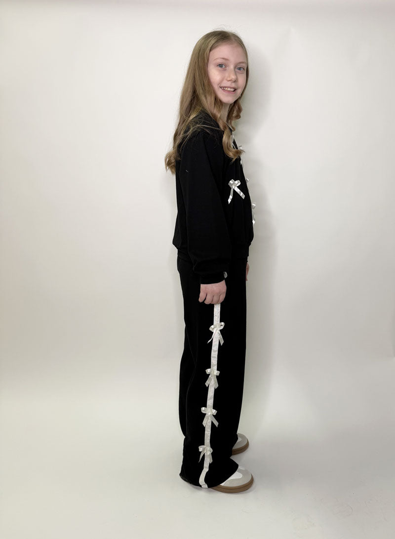 Completo Bambina Fiocchi nero e bianco