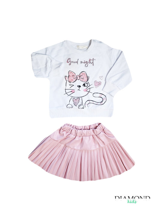 Completo Neonata Cat Bianco