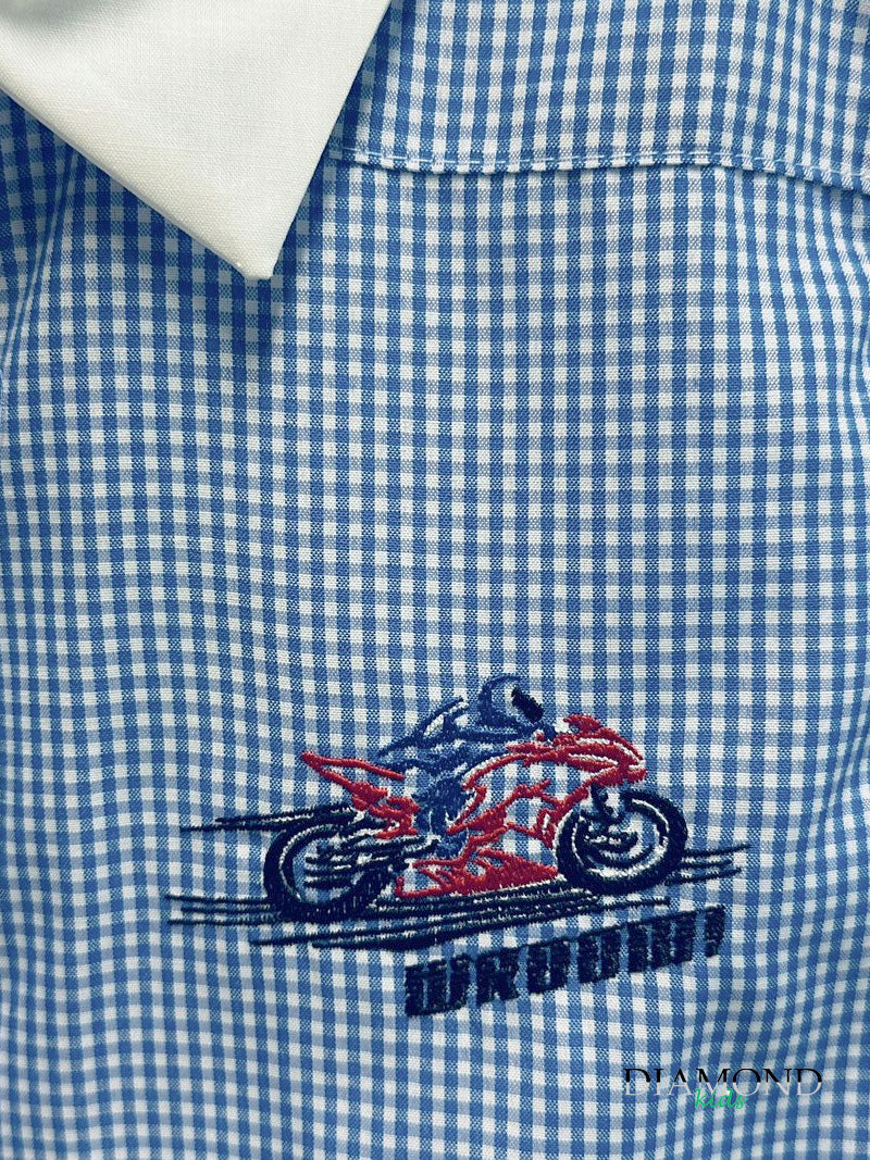 Grembiule Asilo Nazareno Gabrielli Moto cielo bianco