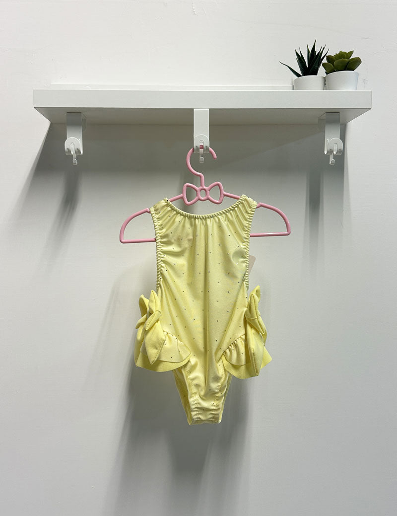 Costume Bambina Strass giallo pastello