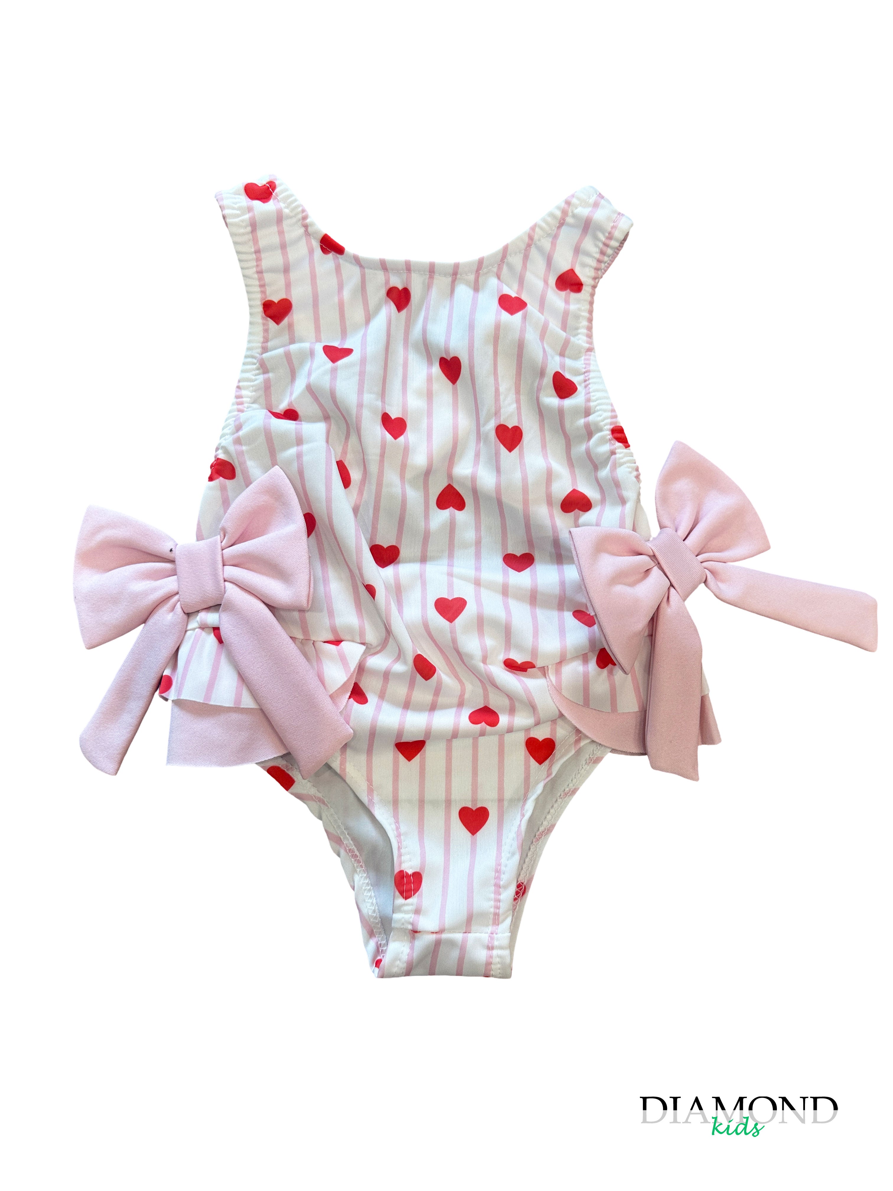 Costume Neonata Cuori rosa