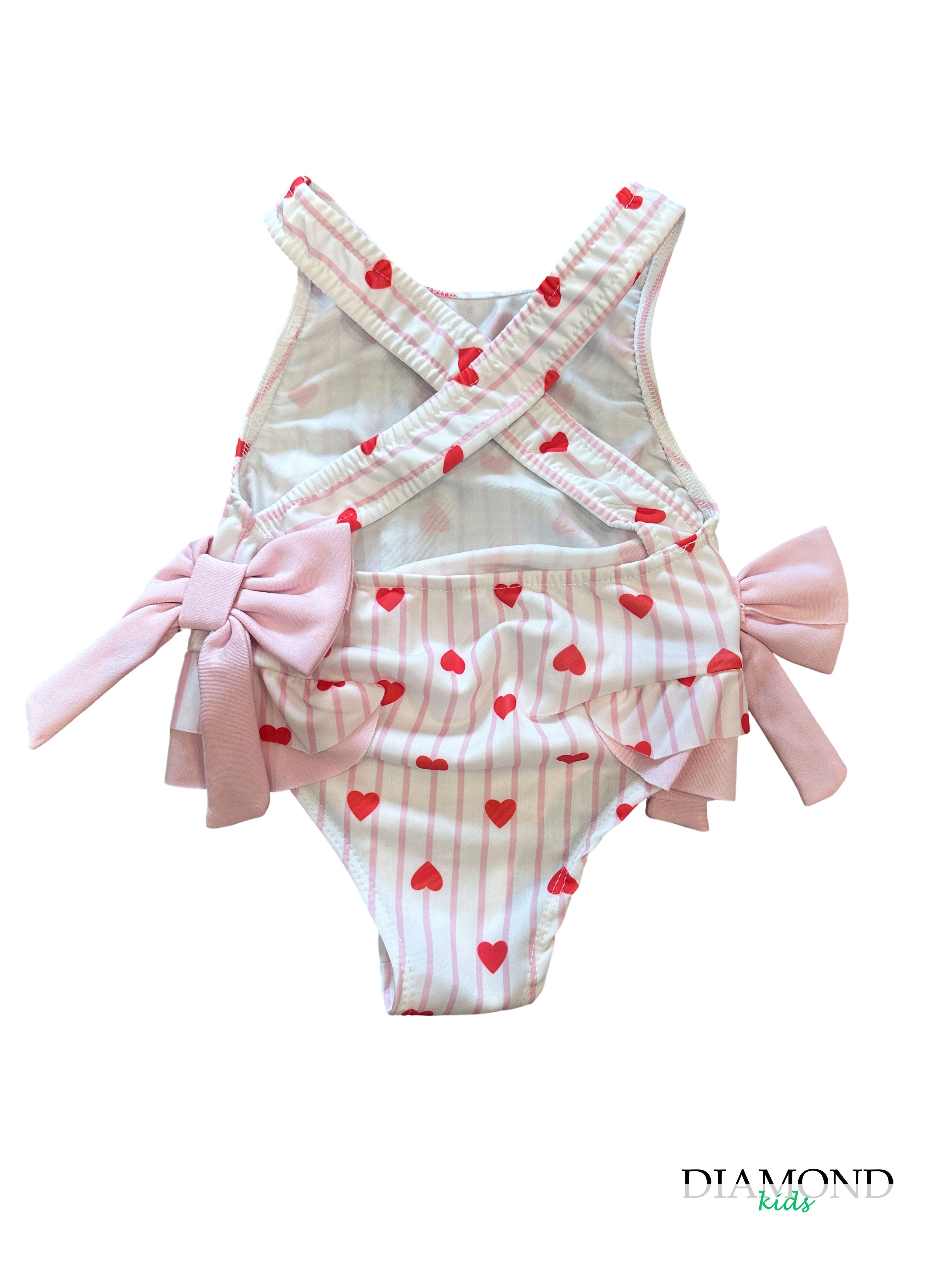Costume Neonata Cuori rosa