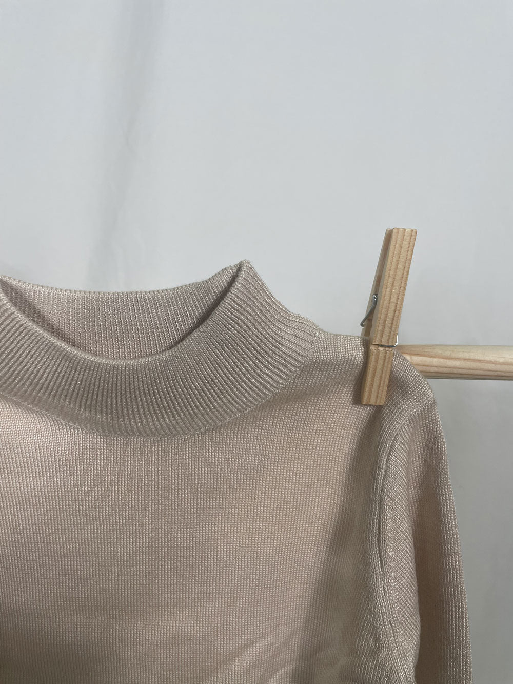 Chic Beige Baby Turtleneck Half-Neck