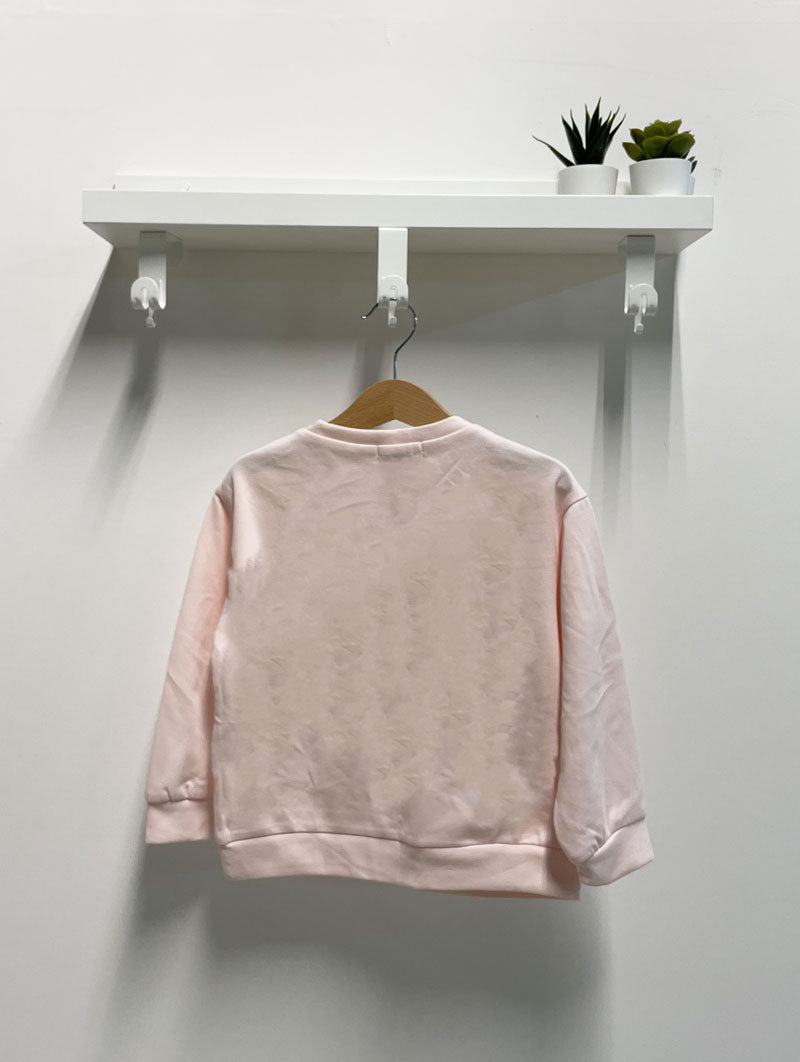 Felpa Bambina Strass rosa