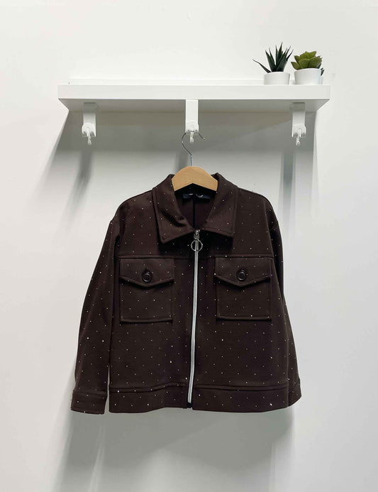 Girls' Sweatshirt Sparkling Brown Jacket