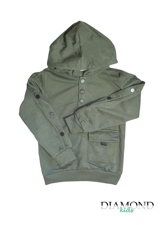 Felpa Bambino United verde militare